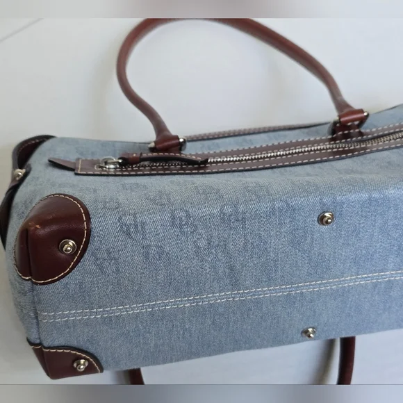 Clean! Vintage Denim Dooney & Bourke Double Pocket Tote - Picture 7 of 12